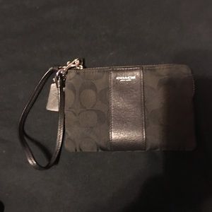Coach black clutch wallet